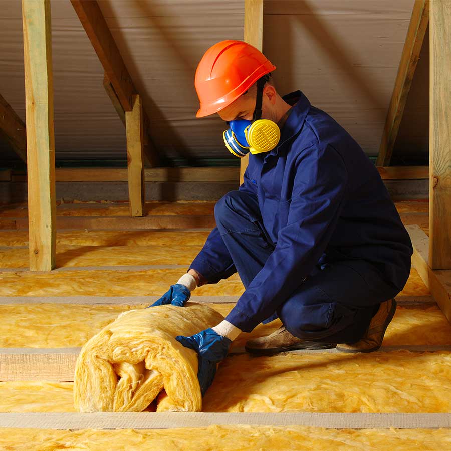 A professional loft insulation installer
