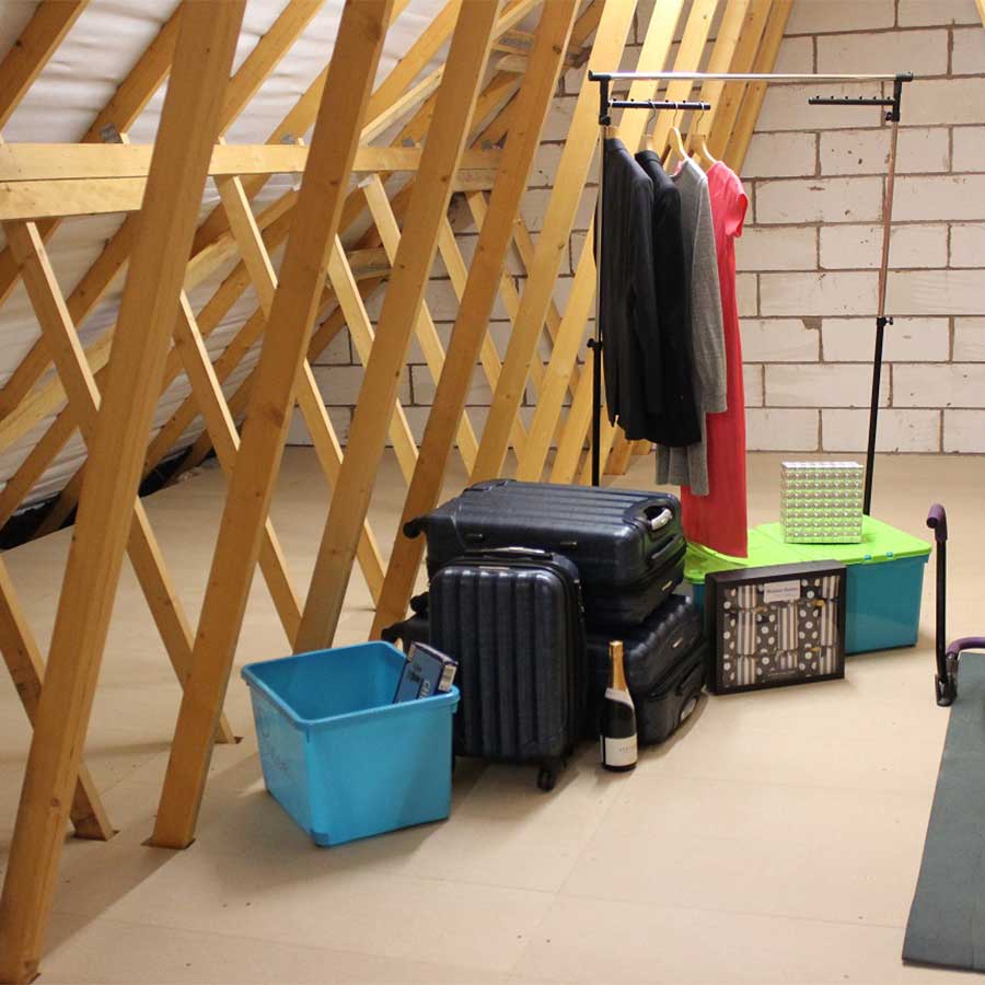 The LoftZone raised loft boarding system has created a huge amount of storage space in this attic